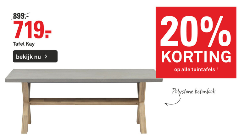 stoom Snooze streng tuintafel folder aanbieding bij Karwei - details