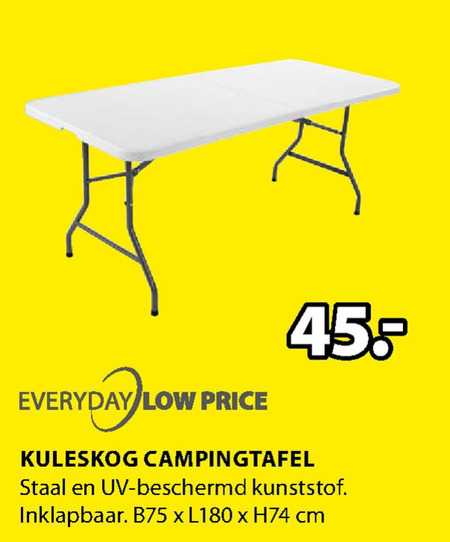 Manhattan Decimale deuropening campingtafel folder aanbieding bij Jysk - details