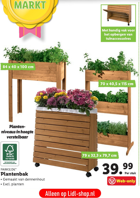 alledaags geleider Variant Parkside plantenbak folder aanbieding bij Lidl - details