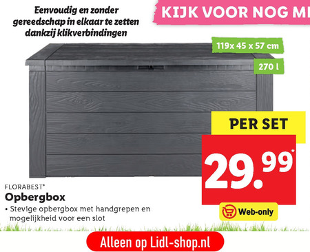 sap Leeds bad Florabest tuinstoelkussenbox folder aanbieding bij Lidl - details