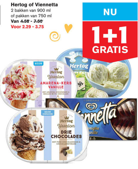 Hertog Ijstaart, Ijsspecialiteit Folder Aanbieding Bij Hoogvliet - Details