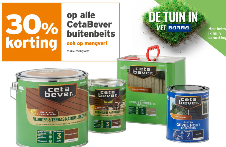 klink pond heks Cetabever beits folder aanbieding bij Gamma - details