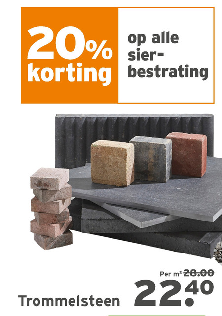 grijnzend Slim Natuur sierbestrating, trommelsteen folder aanbieding bij Gamma - details