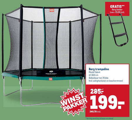 Uitbarsten fout japon Berg trampoline folder aanbieding bij Makro - details