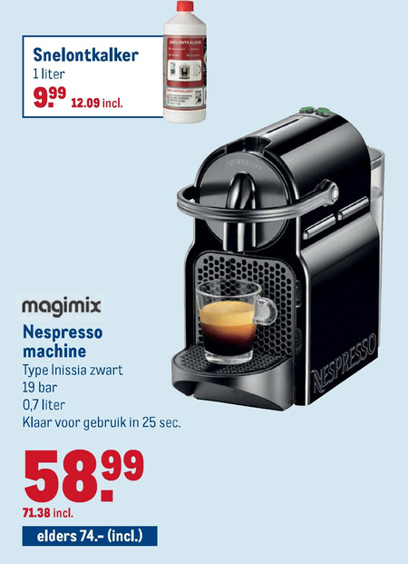 Blij gas Sjah Magimix nespresso apparaat folder aanbieding bij Makro - details