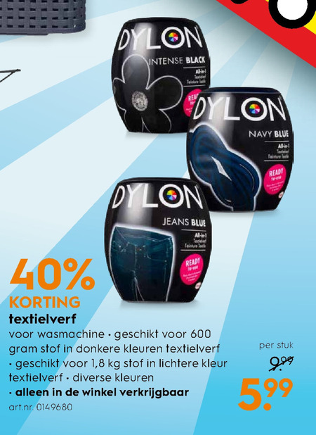 Dylon aanbieding bij Blokker - details