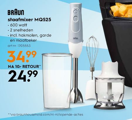 Braun staafmixer folder aanbieding bij Blokker -