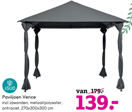 trog heilig weten Le Sud tuinpaviljoen folder aanbieding bij Leenbakker - details