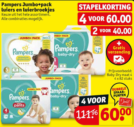 Het beste atoom het doel Pampers luiers, luierbroekjes folder aanbieding bij Kruidvat - details