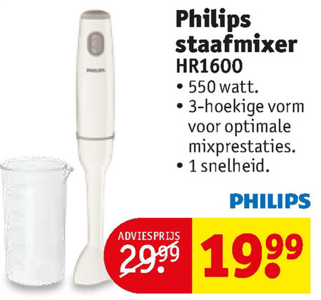 wetgeving kroon Lada Philips staafmixer folder aanbieding bij Kruidvat - details