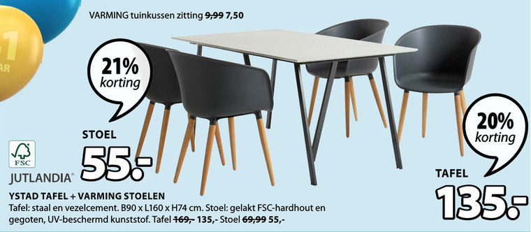 Jutlandia   tuintafel, tuinstoel folder aanbieding bij  Jysk - details