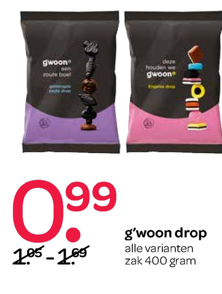 Gwoon   drop folder aanbieding bij  Spar - details