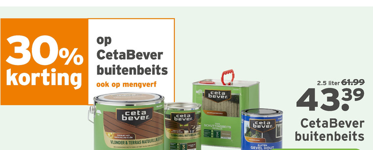 Cetabever beits folder aanbieding Gamma