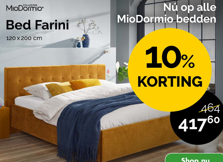 MioDormio ledikant folder aanbieding bij Beter Bed details