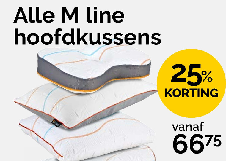 Geavanceerde Maken verzending M-line hoofdkussen folder aanbieding bij Beter Bed - details