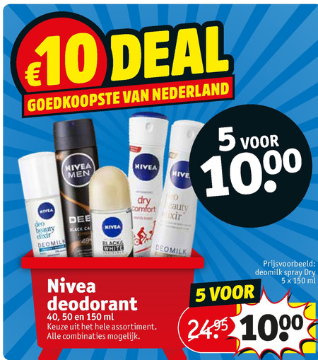 Parana rivier Pekkadillo drie Nivea deodorant folder aanbieding bij Kruidvat - details