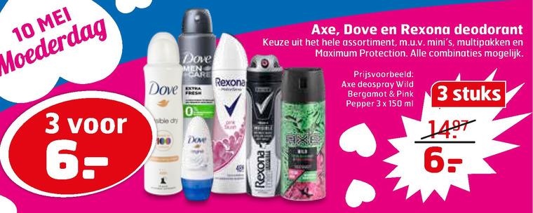 Axe   deodorant folder aanbieding bij  Trekpleister - details