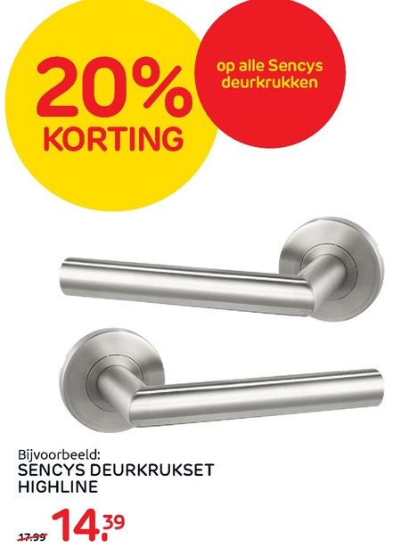 vogel specificatie Geavanceerd Sencys deurkruk folder aanbieding bij Praxis - details