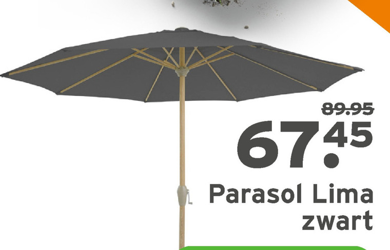 Verwachting regiment Besnoeiing parasol folder aanbieding bij Gamma - details