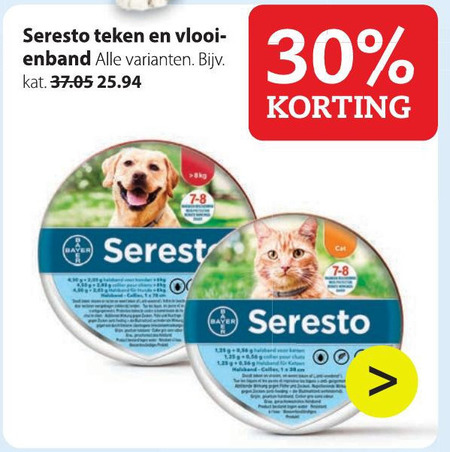 Optimistisch Pijler kalmeren Seresto vlooienband folder aanbieding bij Pets Place - details