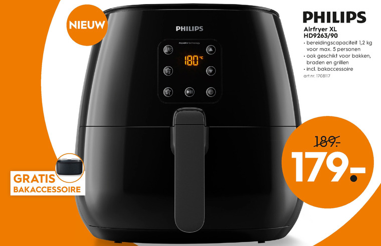 Hoop van versus Uiterlijk Philips friteuse folder aanbieding bij Blokker - details