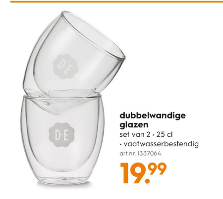 Luxe voor de hand liggend Gastvrijheid Douwe Egberts koffieglas folder aanbieding bij Blokker - details