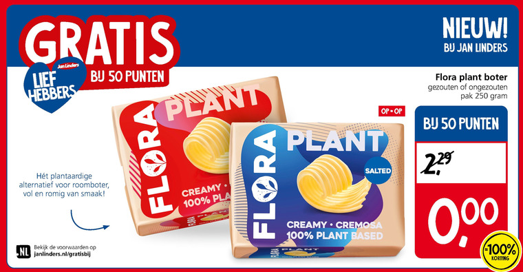 FloraPlant   margarine folder aanbieding bij  Jan Linders - details