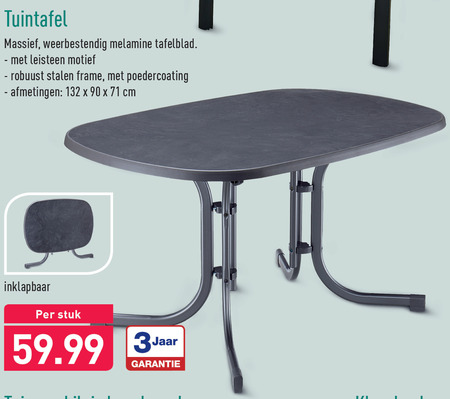 tuintafel folder aanbieding details