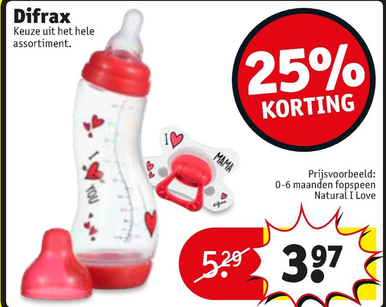 Marxistisch Opera dubbellaag Difrax babyflesje, fopspeen folder aanbieding bij Kruidvat - details