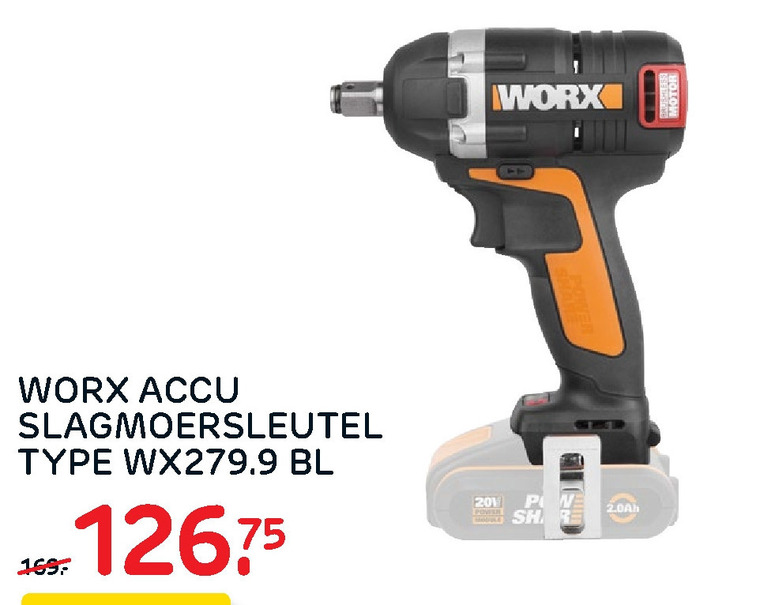 Worx slagmoersleutel folder - details