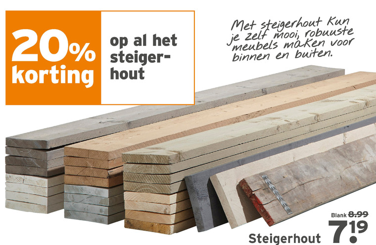 steigerhout folder aanbieding Gamma -