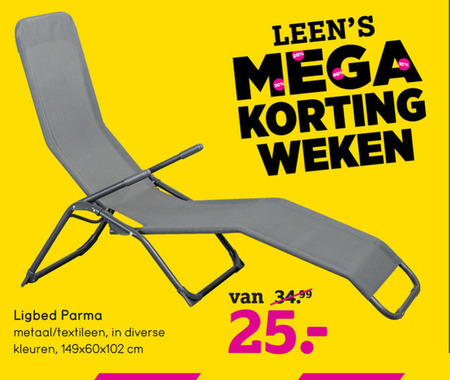 adverteren deken omzeilen ligstoel folder aanbieding bij Leenbakker - details