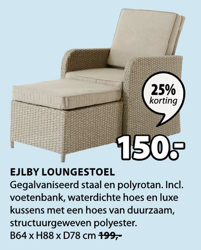 binnenvallen pijnlijk koolstof loungestoel folder aanbieding bij Jysk - details