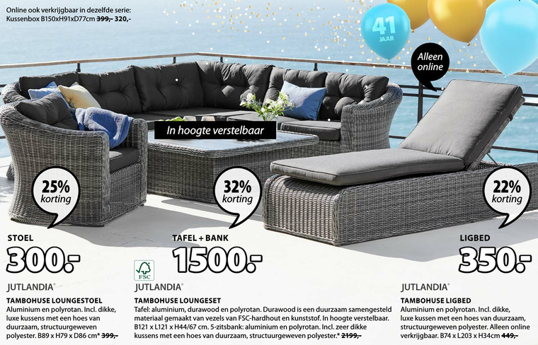 Jutlandia loungeset folder aanbieding bij Jysk details