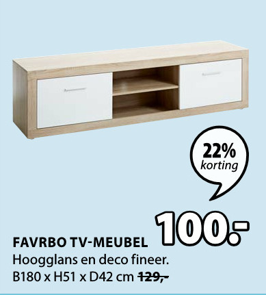 tv meubel aanbieding bij Jysk - details