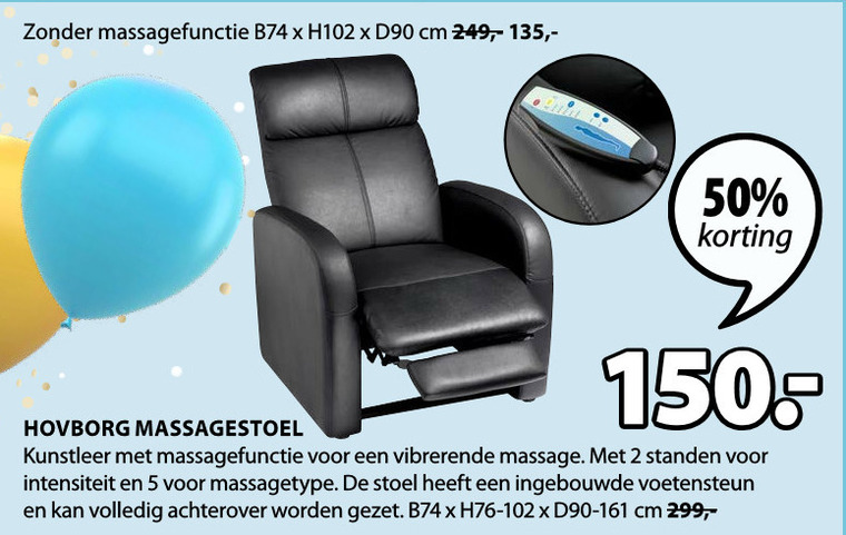 Snelkoppelingen Uitmaken Dynamiek massagestoel folder aanbieding bij Jysk - details