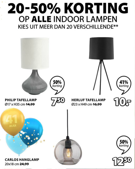 Wedstrijd burgemeester Assimilatie tafellamp, hanglamp folder aanbieding bij Jysk - details