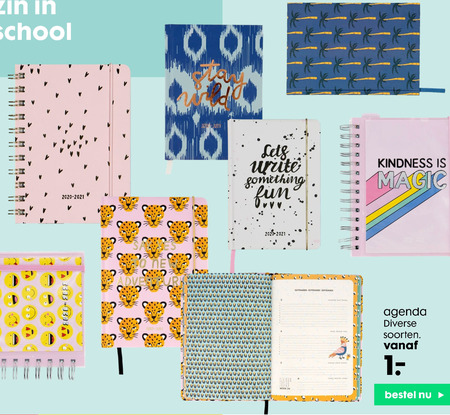 schoolagenda folder aanbieding bij Hema -