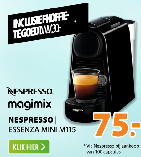 Inspecteren bout Doen Magimix nespresso apparaat folder aanbieding bij Expert - details