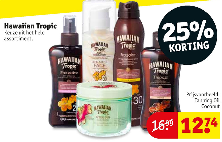 Te voet valuta barbecue Hawaiian Tropic zonnebrandolie folder aanbieding bij Kruidvat - details