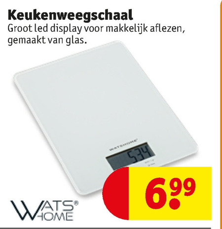 grillen Tub Kracht Watshome keukenweegschaal folder aanbieding bij Kruidvat - details