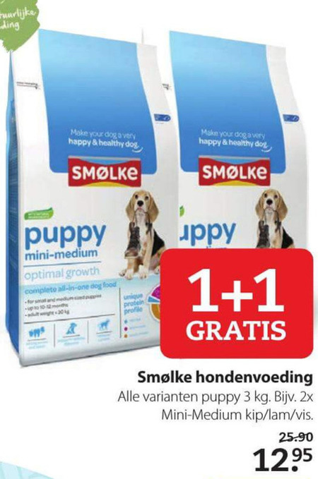 snelheid stap Dank u voor uw hulp Smolke hondenvoer folder aanbieding bij Pets Place - details