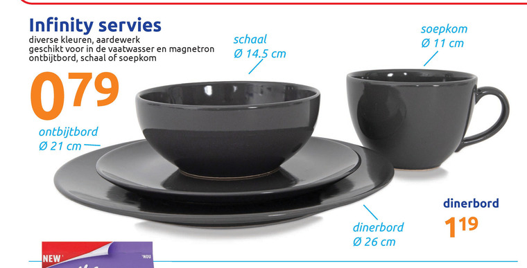 servies folder aanbieding Action - details