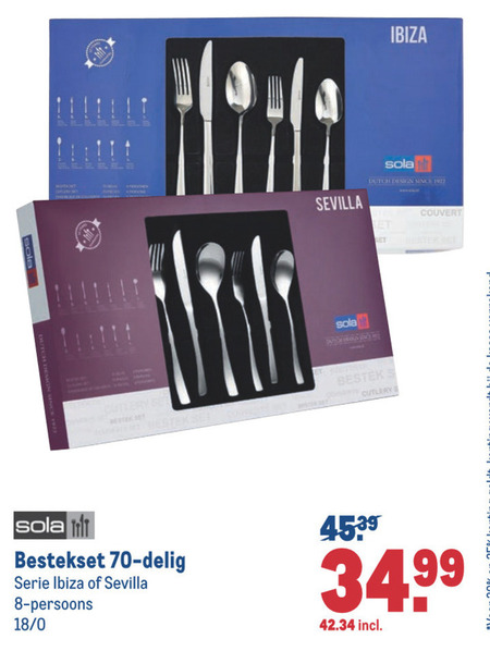 Sola bestekset folder aanbieding bij Makro details