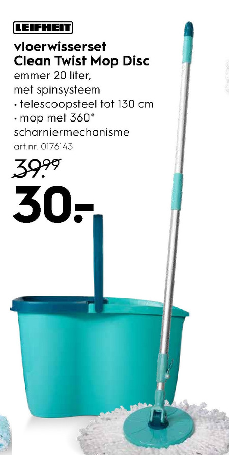 Indiener Altijd huwelijk Leifheit mop folder aanbieding bij Blokker - details