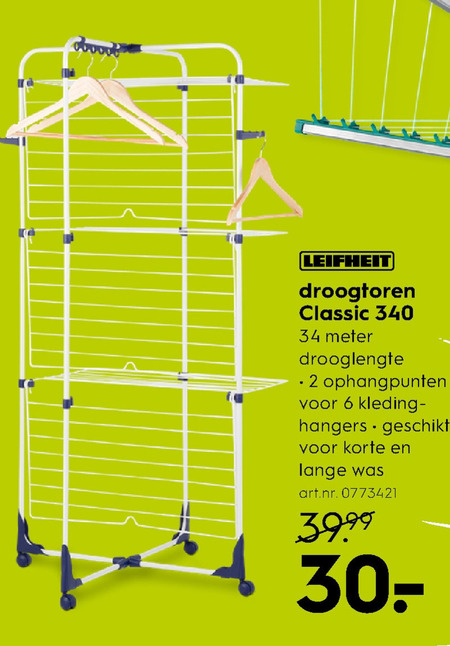 Boek Ontwikkelen Verzakking Leifheit droogrek folder aanbieding bij Blokker - details