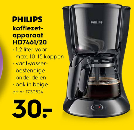 Televisie kijken vaas Laat je zien Philips koffiezetapparaat folder aanbieding bij Blokker - details