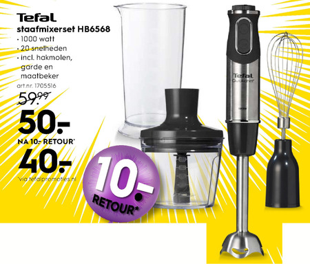 stil Dan trek de wol over de ogen Tefal staafmixer folder aanbieding bij Blokker - details