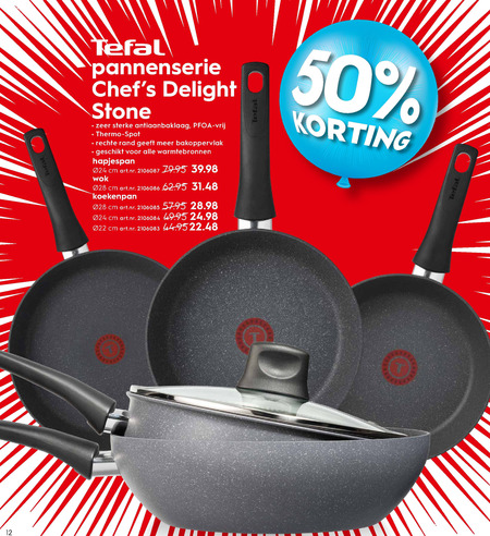 naast sector ingewikkeld Tefal hapjespan, koekenpan folder aanbieding bij Blokker - details