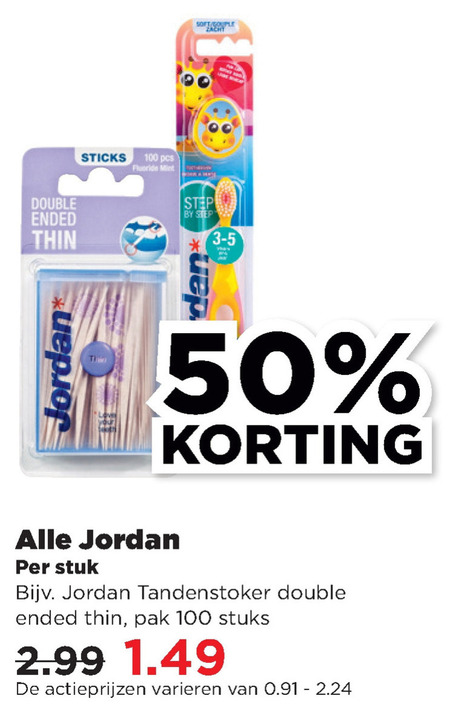 Voldoen Oost Timor Omgekeerd Jordan tandenstokers folder aanbieding bij Plus - details